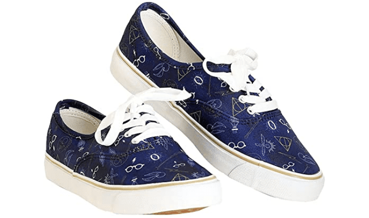 Harry Potter Womens' Icons Navy Canvas Classic Sneakers