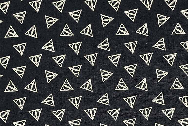 Deathly Hallows BLACK AND WHITE FABRIC