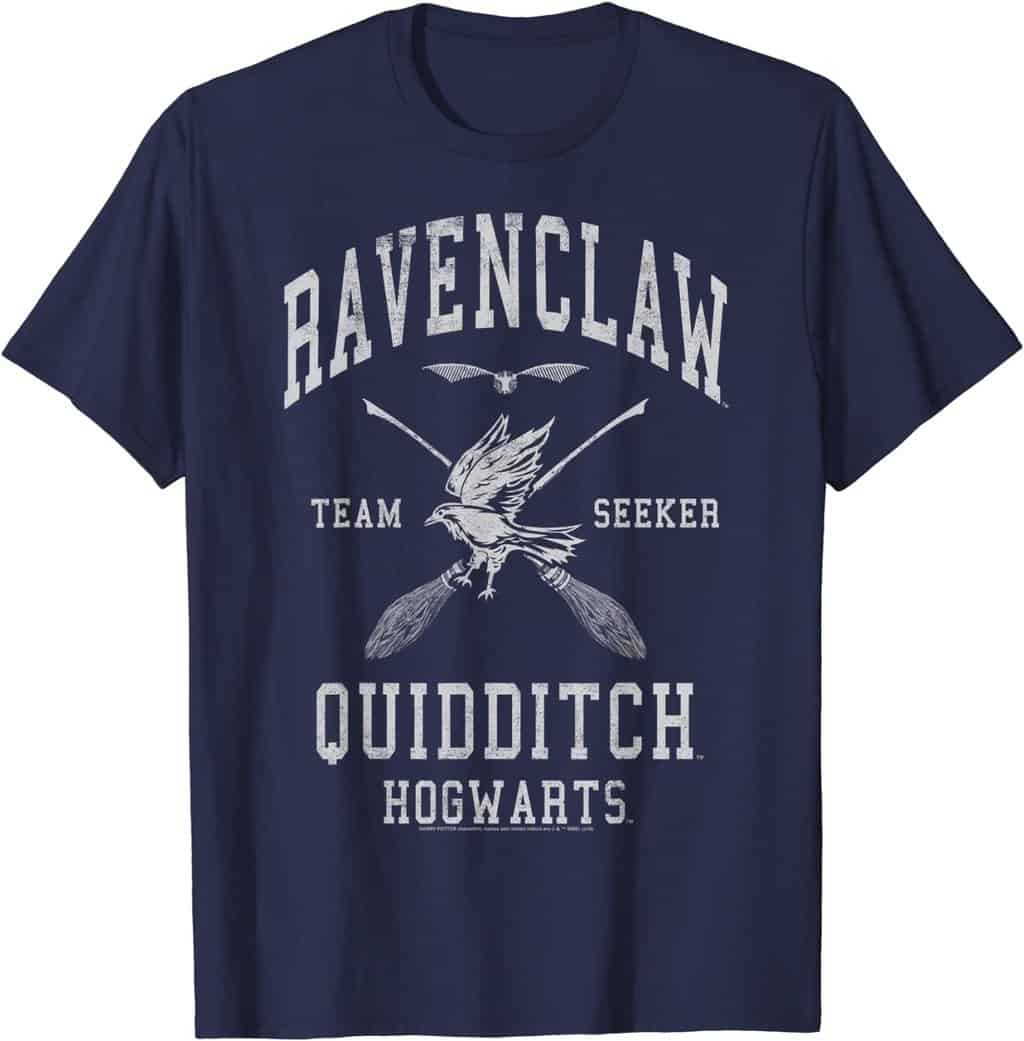 Graphic blue and white tshirt Quidditch Shirts