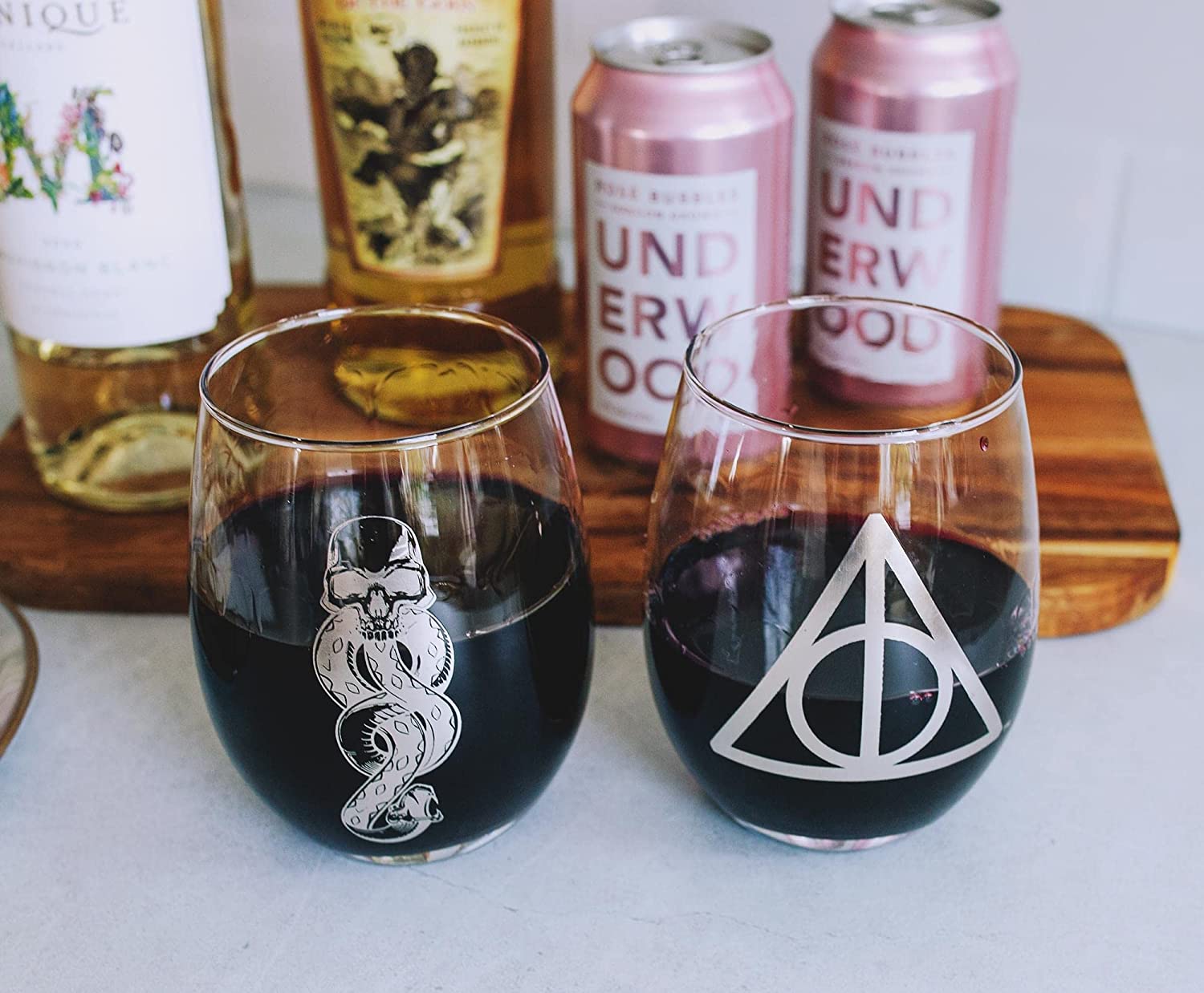 Harry Potter Icons 20-Ounce Stemless Glasses | Set of 2