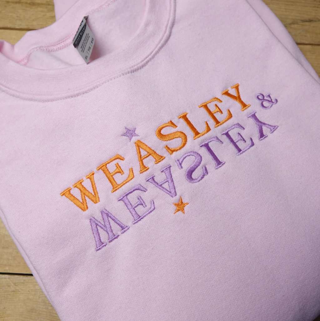 Embroidered Crew Neck Weasley and Weasley