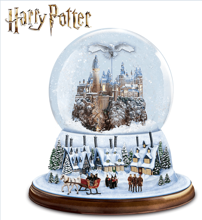 I’d Rather Stay At HOGWARTS” Rotating Musical Glitter Globe