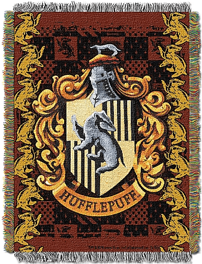 Harry Potter Hufflepuff Crest Tapestry Throw Blanket