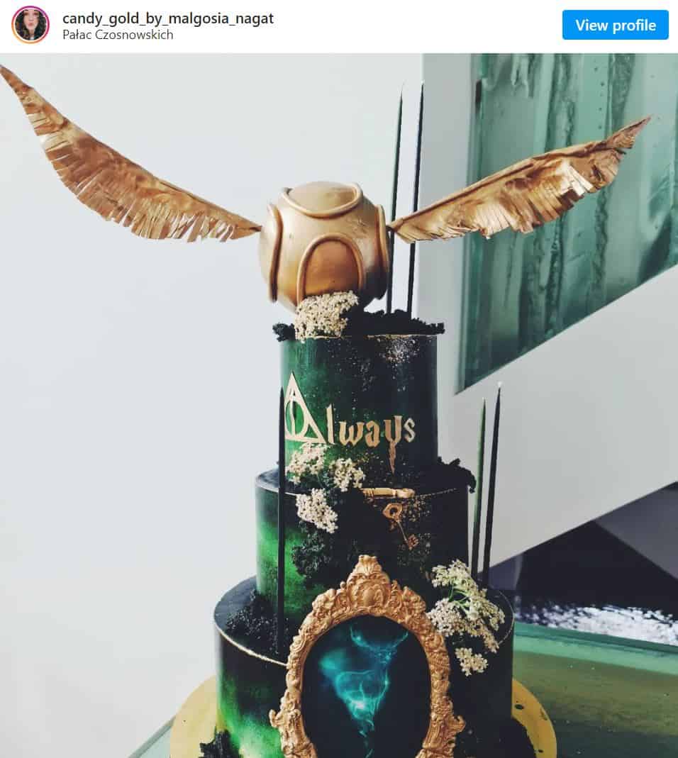 Harry Potter Snape Patronus Tribute Cake