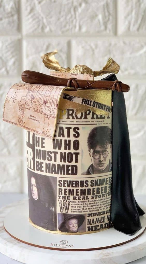 Harry Potter The Daily Prophet Cake