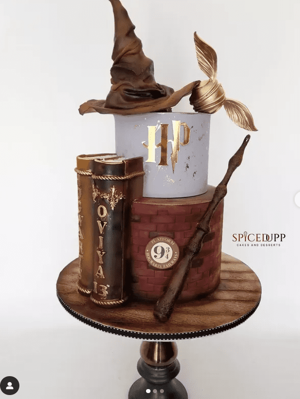 Harry Potter Books With Platform 9 and ¾ Cake