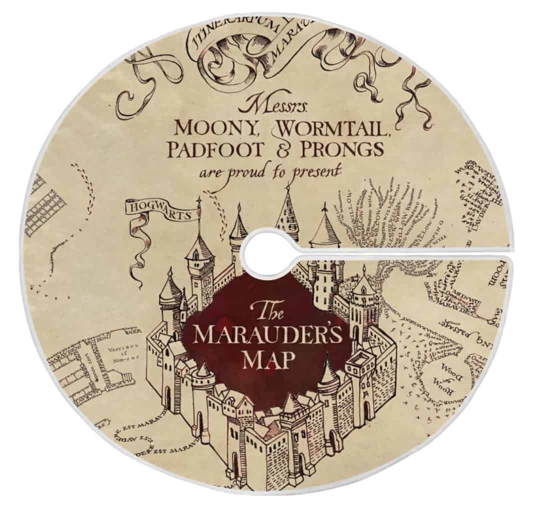 Marauder’s Map Christmas Tree Skirt